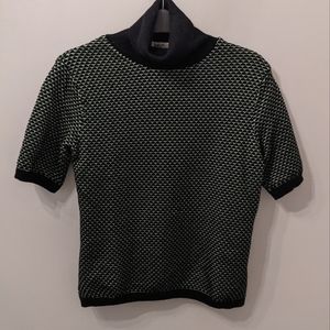 Zara | Patterned short sleeved turtleneck sweater